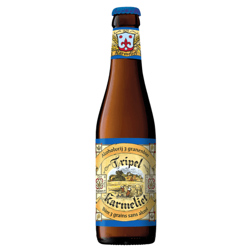 Foto van Karmeliet Tripel 0.4% op witte achtergrond