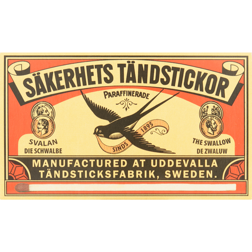 Foto van Zwaluw Lucifers lang op witte achtergrond