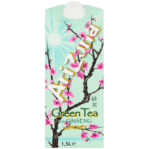 Foto van Arizona Green ice tea honey op witte achtergrond