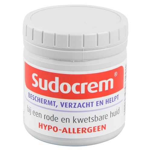 Foto van Sudocrem Crème hypo-allergeen op witte achtergrond