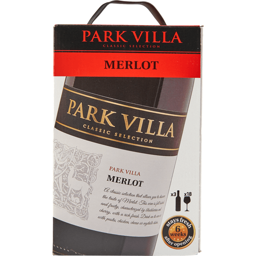 Foto van Park Villa Merlot bag in box op witte achtergrond