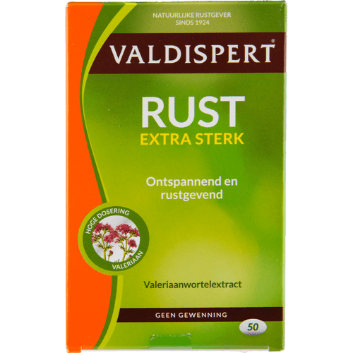 Foto van Valdispert Rust tabletten extra sterk op witte achtergrond
