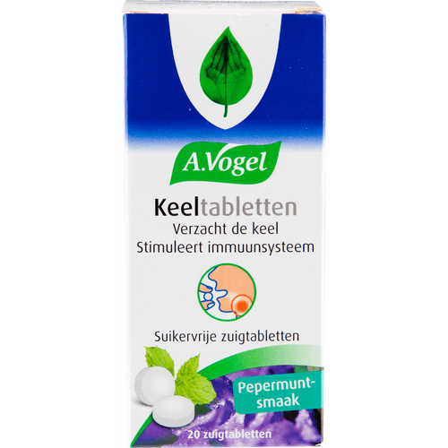 Foto van A. Vogel Zuigtabletten keelpijn op witte achtergrond