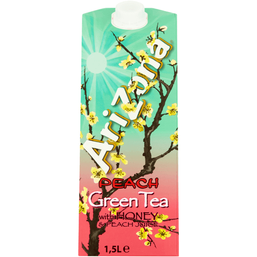 Foto van Arizona Green tea peach op witte achtergrond