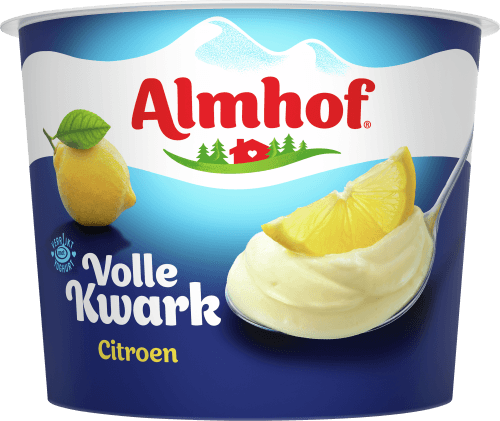 Foto van Almhof Volle kwark citroen op witte achtergrond