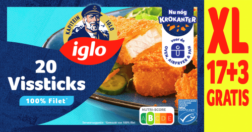 Foto van Iglo Vissticks 20 stuks op witte achtergrond