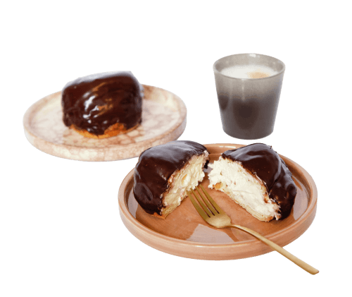 Foto van Bossche bollen op witte achtergrond