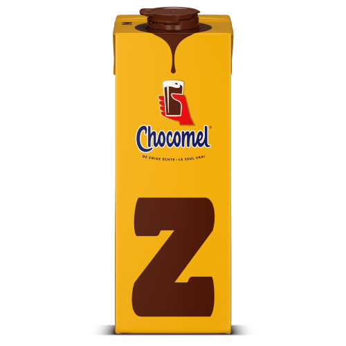 Foto van Chocomel Chocolademelk vol op witte achtergrond