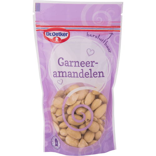 Foto van Dr. Oetker Garneeramandelen op witte achtergrond