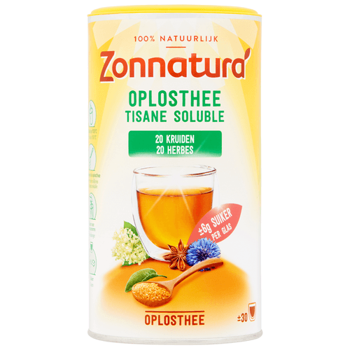 Foto van Zonnatura Oplosthee 20 kruiden op witte achtergrond