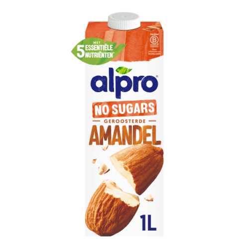 Foto van Alpro Amandeldrink No Sugars op witte achtergrond
