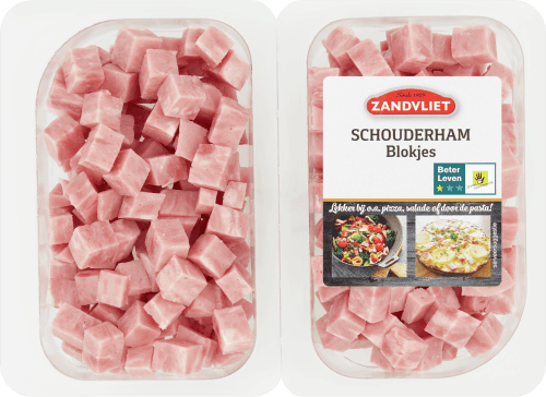Foto van Zandvliet Schouderhamblokjes op witte achtergrond