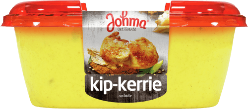 Foto van Johma Kip kerrie salade op witte achtergrond