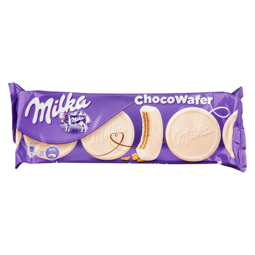 Foto van Milka Chocowafel wit op witte achtergrond