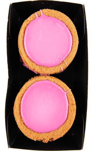 Foto van Roze fondant pencee op witte achtergrond
