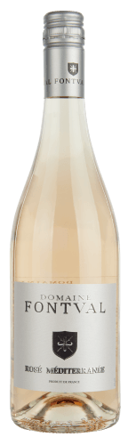 Foto van Domaine Fontval Rosé mediterranee op witte achtergrond