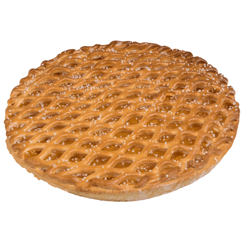 Foto van DekaVers Abrikozenrastervlaai heel 22 cm op witte achtergrond