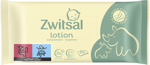 Foto van Zwitsal Billendoekjes lotion op witte achtergrond