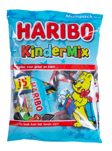 Foto van Haribo Kindermix op witte achtergrond