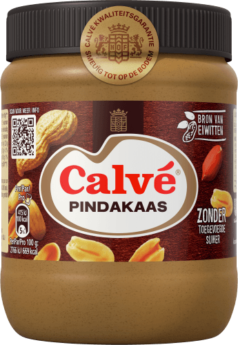Foto van Calvé Pindakaas op witte achtergrond