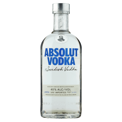 Foto van Absolut Vodka op witte achtergrond