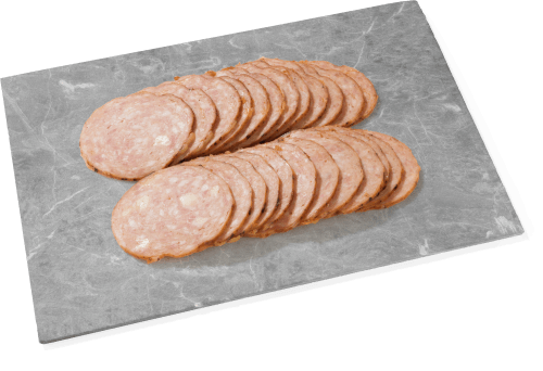 Foto van DekaVers Grillworst kaas op witte achtergrond