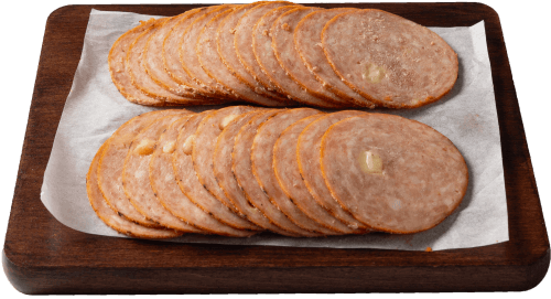 Foto van DekaVers Grillworst kaas op witte achtergrond
