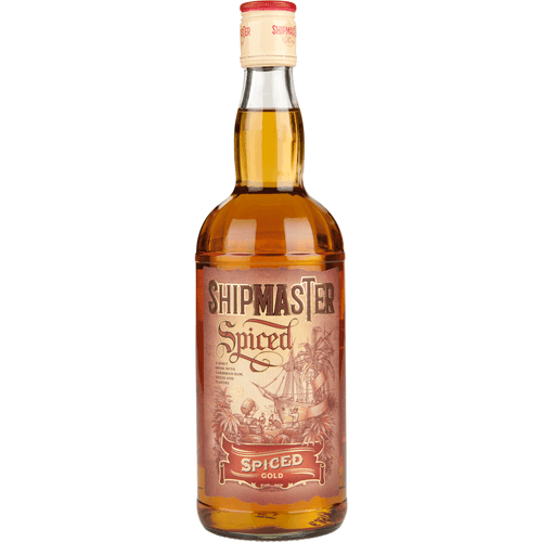 Foto van Shipmaster Spiced rum op witte achtergrond
