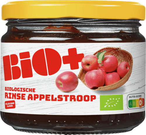 Foto van Bio+ Rinse appelstroop op witte achtergrond