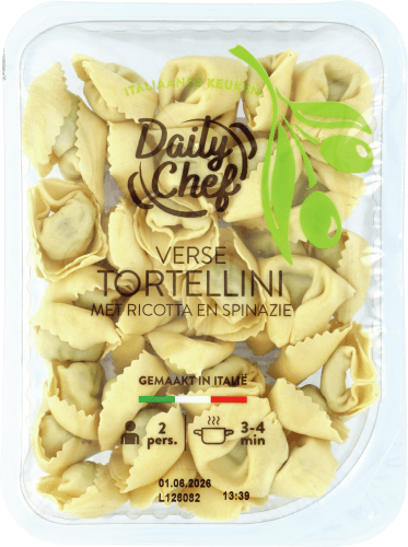 Foto van Daily Chef Tortellini ricotta-spinazie op witte achtergrond