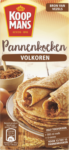 Foto van Koopmans Pannenkoek volkoren op witte achtergrond
