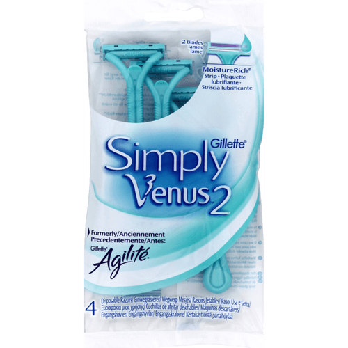Foto van Gillette Venus Wegwerp scheermesjes simply venus 2 op witte achtergrond