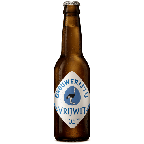 Foto van Brouwerij 't IJ Vrijwit 0.5% op witte achtergrond