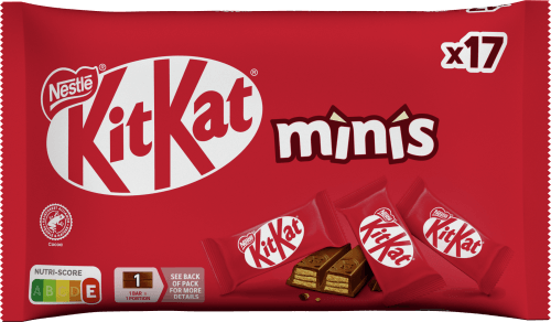 Foto van Nestlé Kitkat mini op witte achtergrond