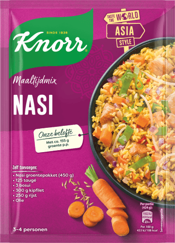 Foto van Knorr Kruidenmix nasi goreng op witte achtergrond