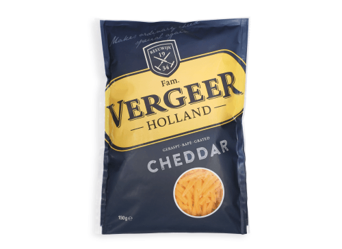 Foto van Vergeer Rasp cheddar 50+ op witte achtergrond