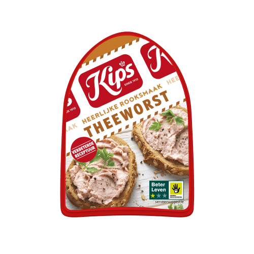 Foto van Kips Theeworst op witte achtergrond