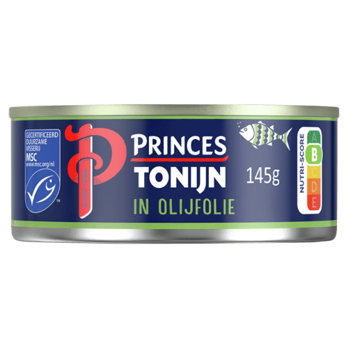 Foto van Princes Tonijnstukken in olijfolie op witte achtergrond
