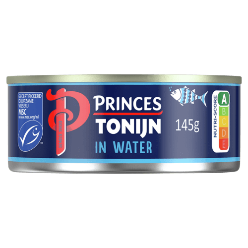 Foto van Princes Tonijnstukken in water op witte achtergrond