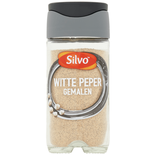 Foto van Silvo Peper wit gemalen op witte achtergrond