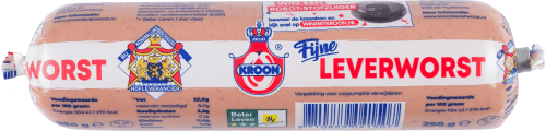 Foto van Kroon Fijne leverworst op witte achtergrond