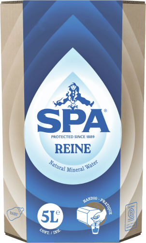 Foto van Spa Reine mineraalwater koolzuurvrij op witte achtergrond