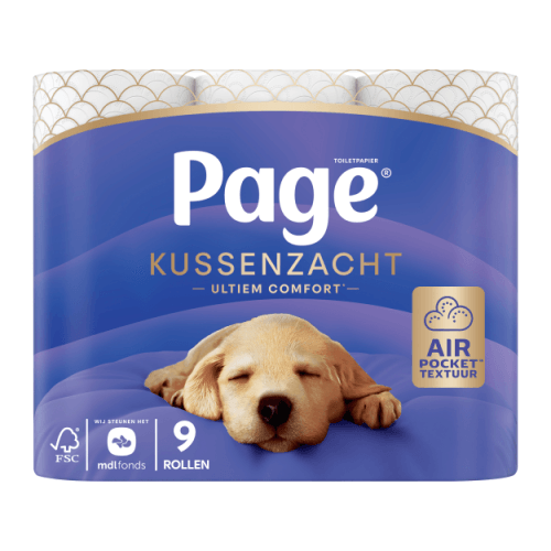 Foto van Page Toiletpapier kussenzacht op witte achtergrond