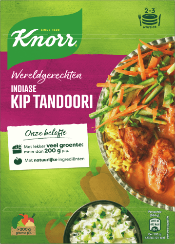 Foto van Knorr Wereldgerecht indiase kip tandoori op witte achtergrond
