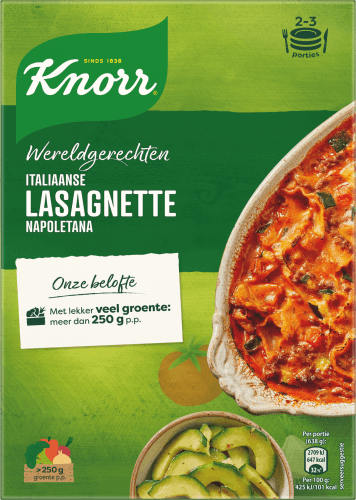 Foto van Knorr Wereldgerecht lasagne napoletana op witte achtergrond