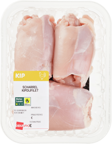 Foto van DekaVers Scharrel kipdijfilet 4 stuks op witte achtergrond
