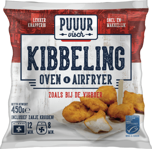 Foto van Puuur Kibbeling oven & airfryer op witte achtergrond