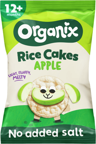 Foto van Organix Rijstwafelwolkjes appel op witte achtergrond