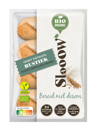 Foto van Slooow BIO Rustieke Crispy Pistolets op witte achtergrond