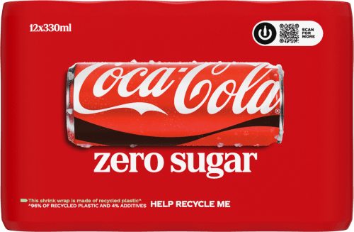 Foto van Coca-Cola Zero 12x33 cl op witte achtergrond